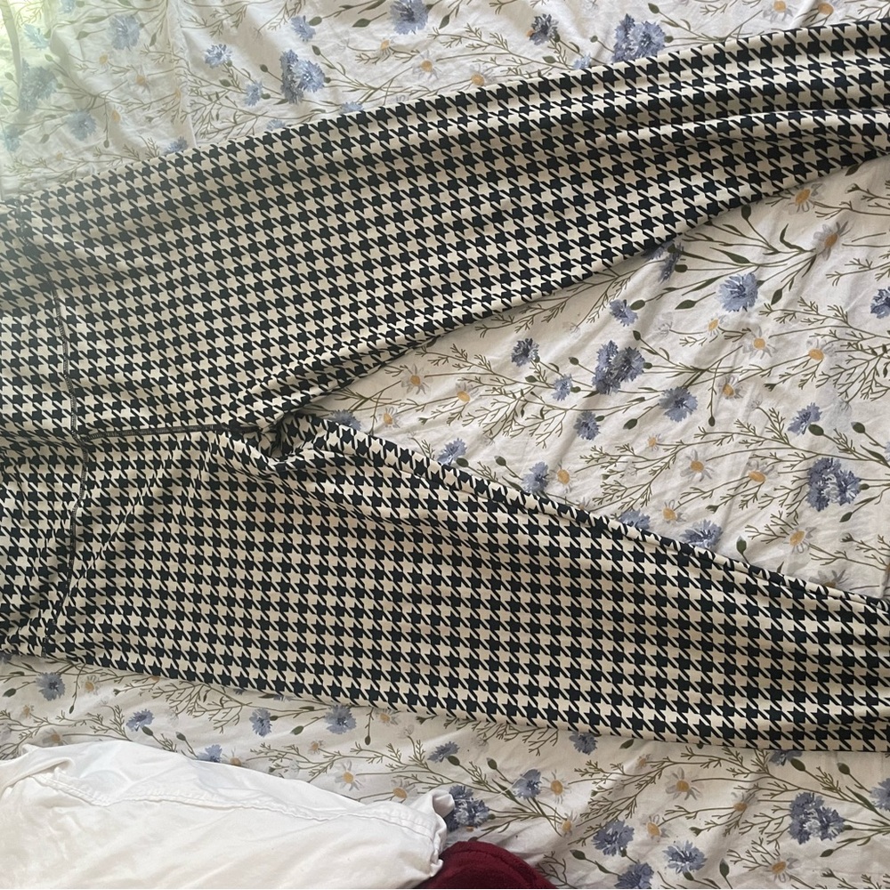 Black and White Houndstooth Pants